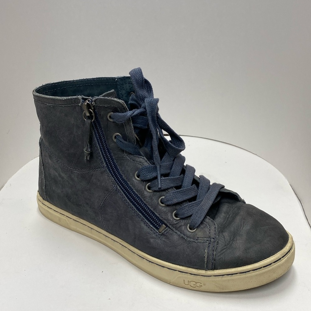 Ugg blue leather high top size 9